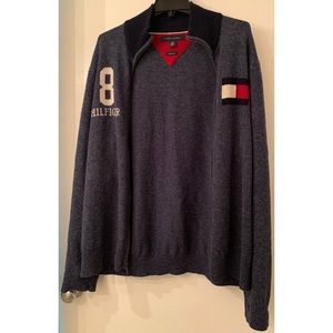 Blue Tommy Hilfiger Zip Sweater/Jacket